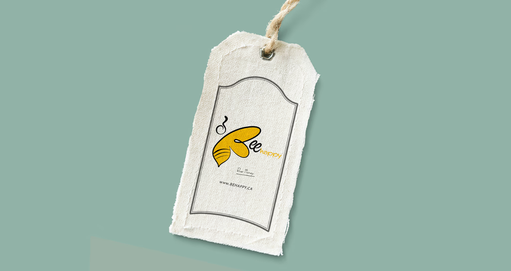 Bee Happy Brand Label